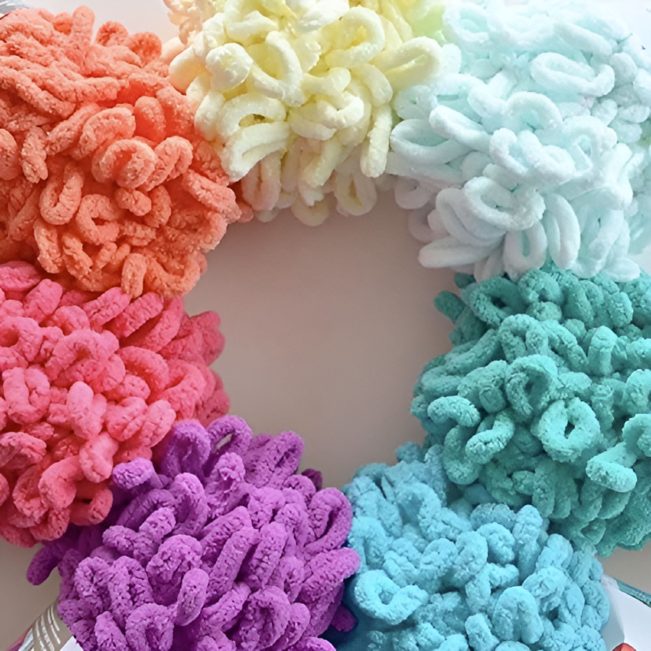 AUQ 2026 New 3Pack Chunky Blanket Yarn Chenille Finger Loop Yarn for Hand Knitting Blankets for Scarf,Hat,Pillow,Baby Clothes