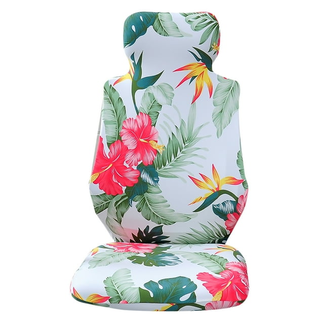 Elastic Game Chair Cover Printed Ergonomic Washable Soft Armchair Seat Protector C