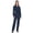 Navy Blue, variant on Women Long Sleeve Coveralls Utility Work Uniform Overalls Casual Button Up Jumpsuit Long Pants Romper Workwear Blue S