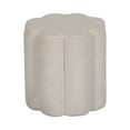 thumbnail image 6 of Petal Shaped Boucle Ottoman for Home Decor - Boho Vanity Chair for Bedroom and Office Accent - Foot Rest Stool for Living Room, Reading Nook, and Small Spaces - 18", White, 6 of 10