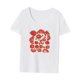 thumbnail image 4 of Camisetas para Mujer Tops con Cuello Redondo Tops de Manga Corta Linda Forma de Camisetas Novedad Transpirables Ropa de Calle para Viajes Depor Blanco, 4 of 10