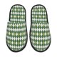 thumbnail image 1 of Fotbe Light Green Squares Pantuflas Peludas para Mujer con Estampado, Zapatillas de Peluche, Zapatos de Invierno para Casa, Uso Interior y Exterior-Large, 1 of 8