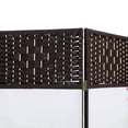 thumbnail image 4 of THY COLLECTIBLES Decorative Freestanding Woven Bamboo & Canvas Print 4 Panels Hinged Panel Screen Portable Folding Room Divider (Peacocks), 4 of 4
