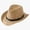 Khaki, variant on Elegant British Style Panama Straw Hat for Women and Men Wide Brim Summer Sun Casual Outdoor Travel Beach Cowboy Hat