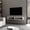 White, variant on Durable Melamine Media Rack | Suits 50 - Inch Common TV Sizes in Living Rooms | Blends Style with Convenience