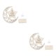 thumbnail image 1 of Inteprter Delicados adornos de madera, luces de Ramadán, lámpara Universal, luces nocturnas, decoración de granja, decoraciones para dormitorio, sala de 3 2piezas Inteprter CBP213890, 1 of 6