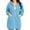 Light Blue, variant on Womens Longline Full Zip Long Sleeve Hoodies With Side Pockets Relaxed Fit Classic Daily Commute Cold Weather Warm Casual Pullover Tops
