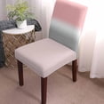 thumbnail image 2 of Chair Covers Pink and Grey Ombre Dining Chair Slipcovers Gradient Gradual Color Stretch Removable Chair Seat Protector Home Dinning Room Party Decoration Set of 4, 2 of 6