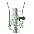 thumbnail image 3 of Benzara BM194222 Metal Floor Lamp with Fabric Drum Shade & LED Glass Cylinder, Silver & White - 58 x 15 x 15 in., 3 of 5