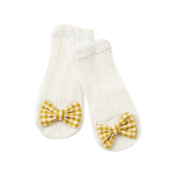 Odeerbi Cotton Socks for Baby Infant Boys Girls Non-Slip Cute Soft Crew Socks Spring Summer Mesh Breathable Mid Tube Floor Socks