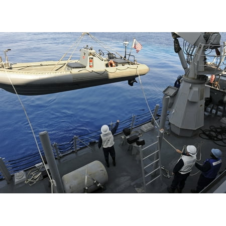 Stocktrek Images Stretched Canvas Art Sailors Lower A Rigid Hull Stocktrek Images Stretched Canvas Art Sailors Lower A Rigid Hull Inflatable Boat Into The Water