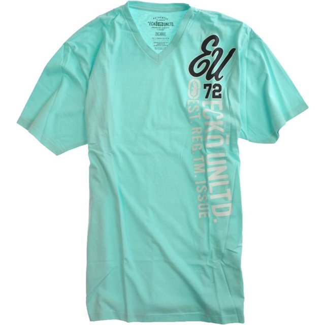 Ecko Unltd. Camiseta gráfica Draft Vert T con cuello en V para hombre, verde, XXL