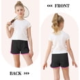 thumbnail image 4 of Resinta 4 Pack Youth Girls Athletic Shorts Quick Dry Active Shorts Big Girl Summer Sports Shorts for Running Dance Yoga, 4 of 9