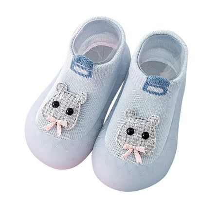 

Toddler Shoes Animal Cartoon Socks Shoes Toddler WarmThe Floor Socks Non Slip Prewalker Shoes Baby Shoes Blue 5