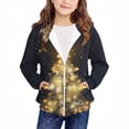 thumbnail image 2 of AUNVITO Christmas Print Hooded Zip-Up Hoodie with Pockets Long Sleeve Sportswear for Boys & Girls 4-12Y Casual Winter Outerwear, 2 of 6