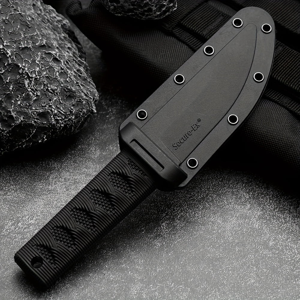 This Outdoor Knife Made of High-Quality Steel Features a Compact Design Suitable for Wilderness Survival.It Has an Insulated Rubber Grip And Comes with a K-Sheath,Activities Like Mountaineering