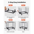 thumbnail image 6 of VEVOR Drywall Cart Dolly, 1800 lbs Load Capacity, Steel Panel Truck Cart with 5 inch Swivel Casters, Lumber Drywall Dolly with with Tie-Down Strap & 3 Side Handrails for Factory, Warehouse, Garage, B, 6 of 9