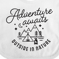 thumbnail image 4 of Inktastic Adventure Awaits Outside in Nature with Tent and Mountains Boys or Girls Baby Bib, 4 of 4