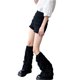 thumbnail image 2 of VISgogo, calcetines calentadores de piernas a la moda para mujer, estilo gótico Lolita, Color sólido, calcetines cálidos rasgados calados, cubierta de pie, ropa de calle VISgogo moda, 2 of 4