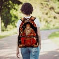thumbnail image 6 of Lightweight Backpack Chinese God of Wealth School Bag Travel Laptop Daypack for Men Women Casual Rucksack, 6 of 6