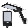 thumbnail image 2 of Luz de pared con energía solar 48LED Lámpara de aplique con sensor de cuerpo humano impermeable para jardín negro, 2 of 8