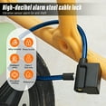 thumbnail image 5 of ZHZFKQ Bike Lock，High Decibel Bike Alarm，Waterproof and Dustproof Cable Lock with Key，Blue, 5 of 7