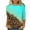 Sky Blue, variant on Aoochasliy Womens Blouses Short Sleeve 2023 Printed T-shirt Mid-length 3/4 Sleeves Round Neck Casual Shirts