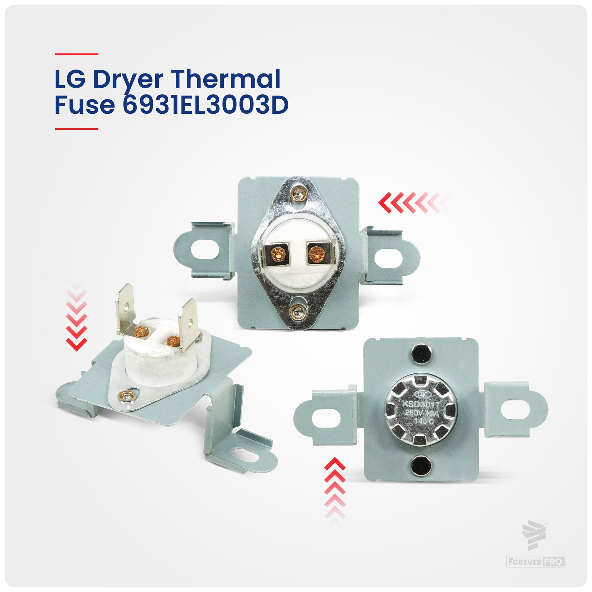ForeverPRO 6931EL3003D Hi-Limit Thermostat for LG Dryer 6931EL3003E