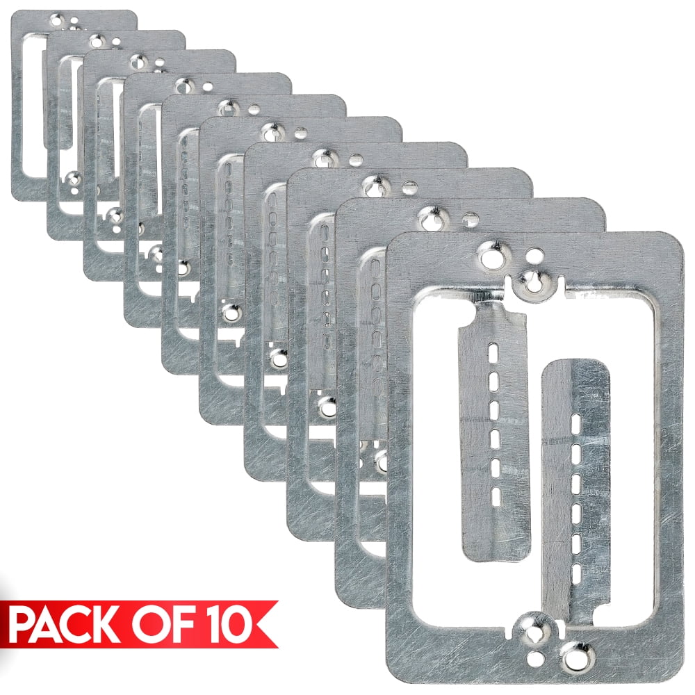 Cmple [10 Pack] Low Voltage Drywall Bracket for 1Gang Standard Wall