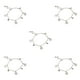 thumbnail image 1 of Tobilleras Sonducket Trébol Joyería de pie ajustable con campana plata 5Conjunto, 1 of 6