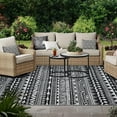 thumbnail image 3 of BERTHMEER 5'x8' Outdoor Rugs Clearance Boho Rugs Waterproof Patio Rugs, Plastic Camping Rugs, Porch Rugs, RV Rugs for outside, Black, 3 of 5