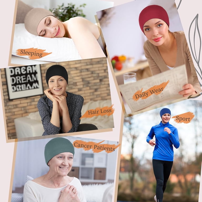 Cotton Flapper Hat For Hair Loss - SPF 50 Sun Protection Cap For Cancer & Alopecia