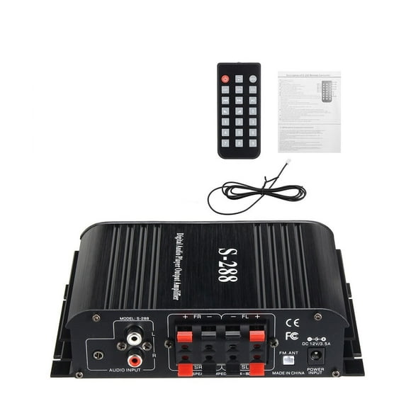 Four-way Car Home Amplifier With Lantern Microphone Function 4 Channel Powerful Subwoofer Vehicle Stereo ,Seamless Performance