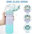 thumbnail image 4 of BJPKPK Water Bottle With Straw 18oz Insulated Water Bottles Reusable Stainless Steel Metal Thermos With Leak Proof Lockable Lid And Carry Handle,Oasis, 4 of 7