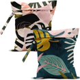thumbnail image 1 of HAYAN2 Pcs Tropical Palm Leaves Decor Jungle Wet Dry Bags - Waterproof Small Laundry Bags for Swimsuit, Pool, Travel, Beach, Diapers, Dirty Yoga Gym Clothes, Makeup, 1 of 1