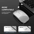thumbnail image 2 of KOMI Wireless Mouse Chargeable Portable Silent Wireless Mouse USB and Type-C Dual Mode Wireless Mouse 3 Adjustable DPI for Laptop, Mac, MacBook, Android, PC, 2 of 8