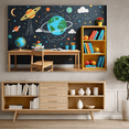 thumbnail image 6 of Space Themed Colorful Chalk Style Backdrop Banner Decorations for Classroom Party Study Room Wall Background Photo Booth Props, 6 of 7