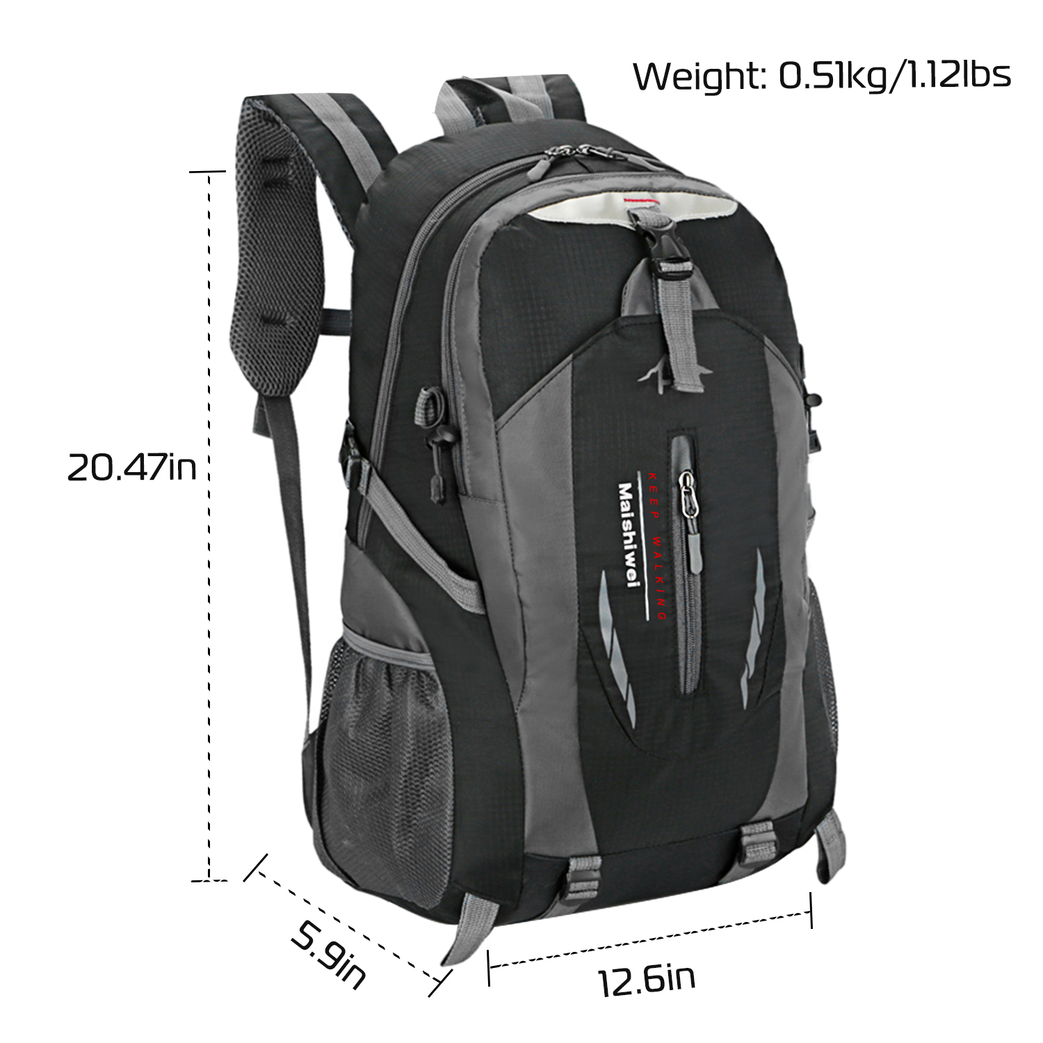 black outdoor backpack