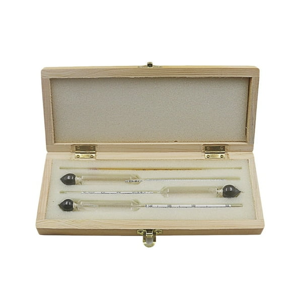 4Pcs Alcohol Hydrometer Home Brew Wine Meter Thermometer Conversion Table Alcohol Hydrometer Tester (Only Applicable for Liquor Distilled Water Medicinal Liquor)