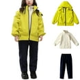 thumbnail image 2 of MKOSPLRT Boys Girls 3-in-1 Waterproof Snow Suit Rain Jacket with Removable Fleece Liner and Pants Set Windproof Outfits for Skiing Hiking, 2 of 9
