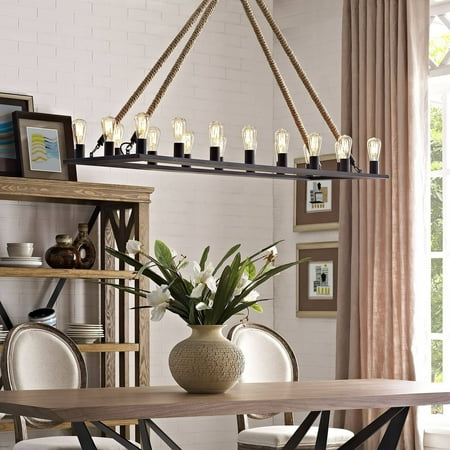 - Modway Bridge Chandelier with 18-Bulb Fixture in Black