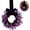 Purple, variant on 9 Inch Small Black Boxwood Halloween Wreath, Round Rattan Twig Branch Wreath, Gothic Artificial Fall Floral Wreaths, Kitchen Cabinet Table Decor for Home Party