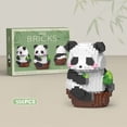 thumbnail image 1 of Cute Mini Chinese Style Animal Building Blocks Set, Creative DIY Assembled Panda Model, Educational Bricks Puzzle Toy, Ideal Birthday and Holiday Gift for Boys Kids, 1 of 7