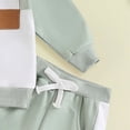 thumbnail image 4 of TOWED22 Toddler Baby Boy Fall Winter Outfit Kids Cotton Printed Clothes Casual Long Sleeve Sweatshirt Tops Pants Set 2pcs Outfits Clothing(Light Green,6-12 M), 4 of 6