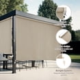 thumbnail image 5 of AOSKY Cordless Outdoor Roller Shades, 4'W x 6'H, UV Block Sunshades for Patio, Roll Up Blinds for Porch Pergola Balcony, Sesame, 5 of 11