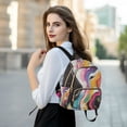 thumbnail image 6 of FORMRS Mini Backpack Purse for Women Travel Daypack Casual Shoulder Bag, Colorful Black, 6 of 7