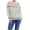 White, variant on Women Sweaters Color Block Casual Simple Long Sleeve Tops Fall Winter Round Neck Pullover Blouse Daily Wear