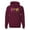 Maroon, variant on Peace Love Baseball Sports Unisex Graphic Hoodie Sweatshirt, Kelly, 3X-Large