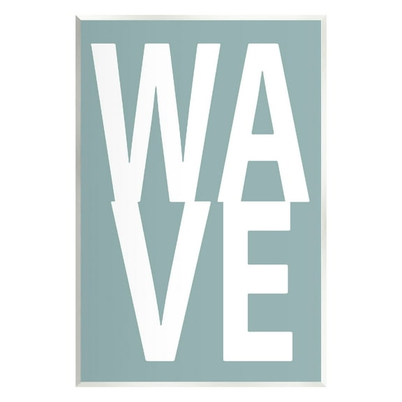 Stupell Wave Turquoise Summer Typography Landscape Painting Wall Plaque Unframed Art Print Wall Art