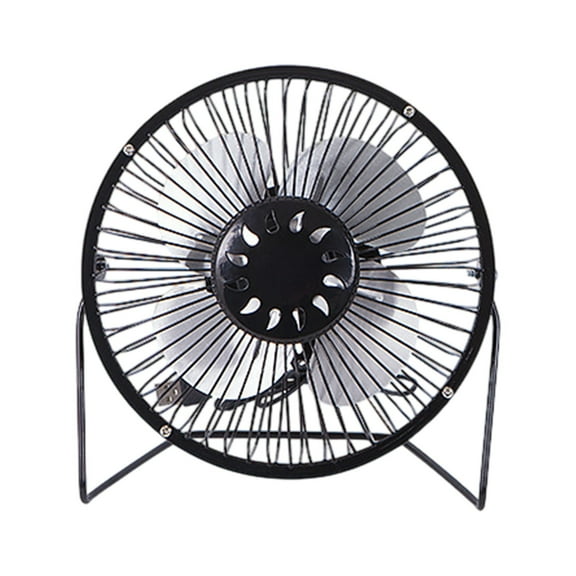 Black Usb Rechargeable Cat Ear Desktop Fan 6 Inch Bladeless Design Large Wind Power Portable For Home Office Student